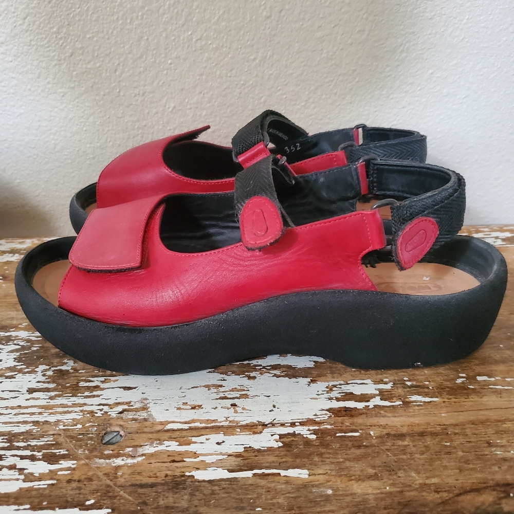 Wolky Red 30500 Jewel Sandals